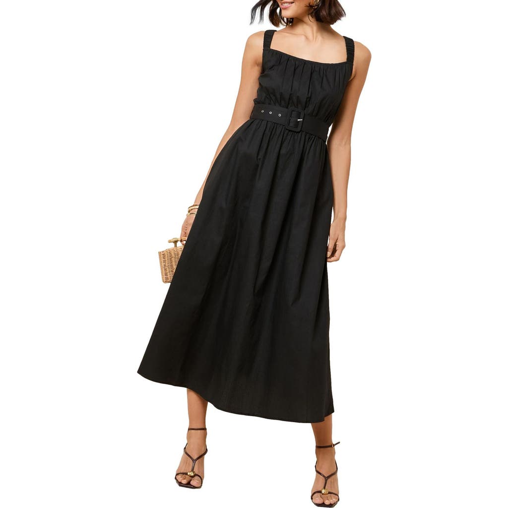 Friends Like These Belted Cotton Maxi Dress in Black  product