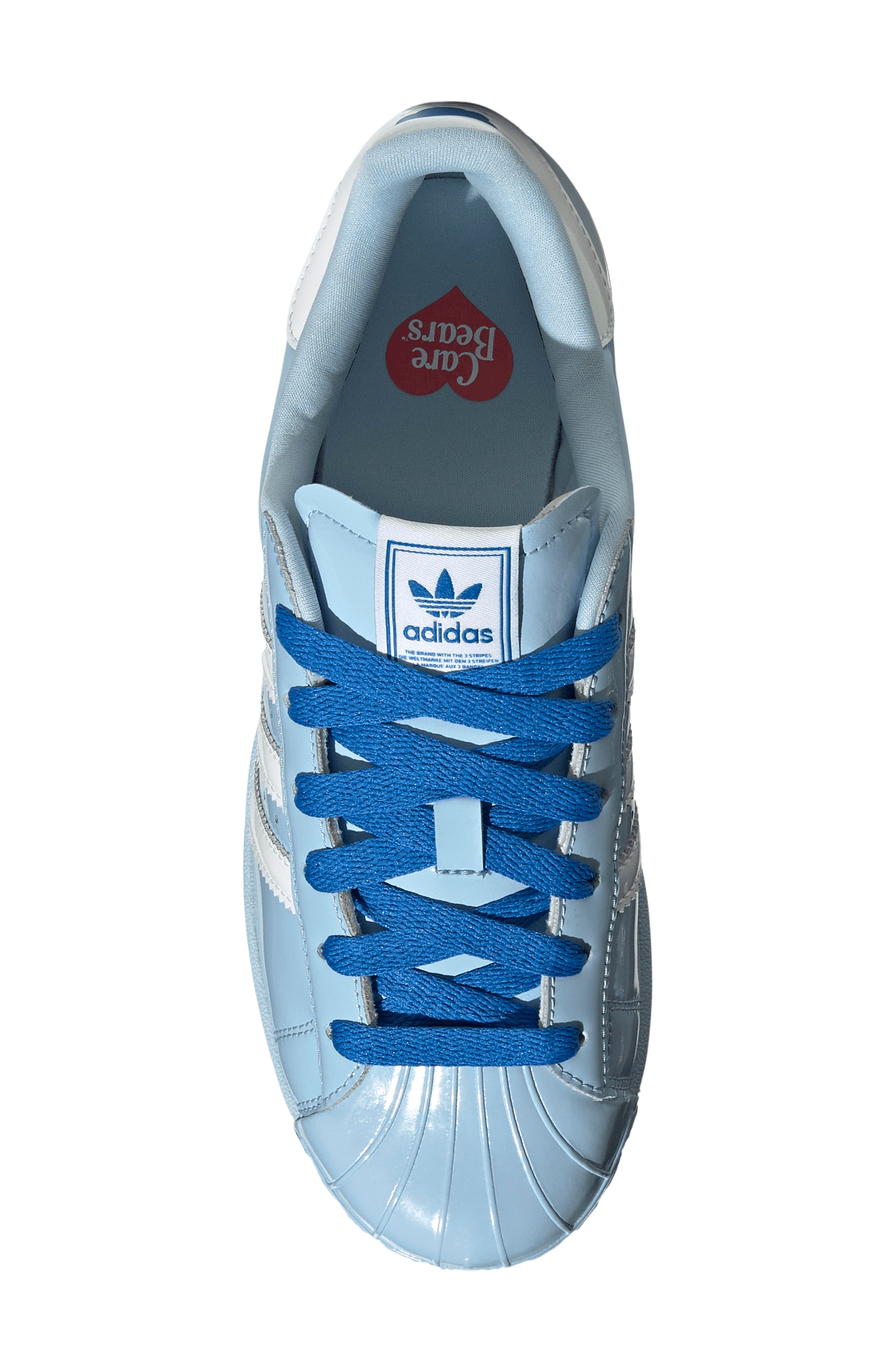 x Care Bears Superstar II Sneaker, Alternate, color, CLEAR SKY/ WHITE/ BLUEBIRD