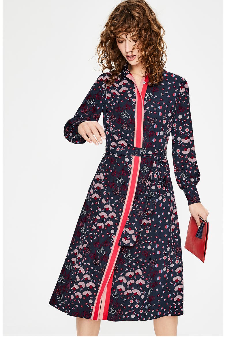 Pippa Shirtdress, Alternate, color, NAVY MEADOW