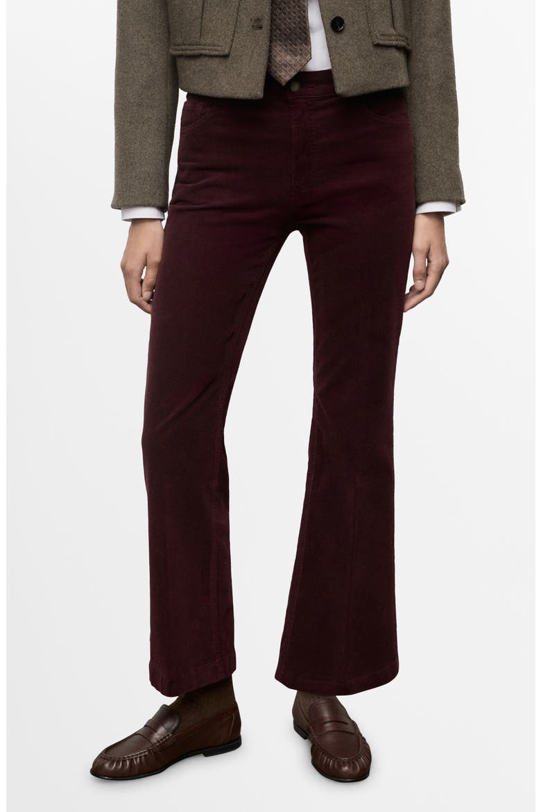 Bootcut Corduroy Pants, Main, color, WINE