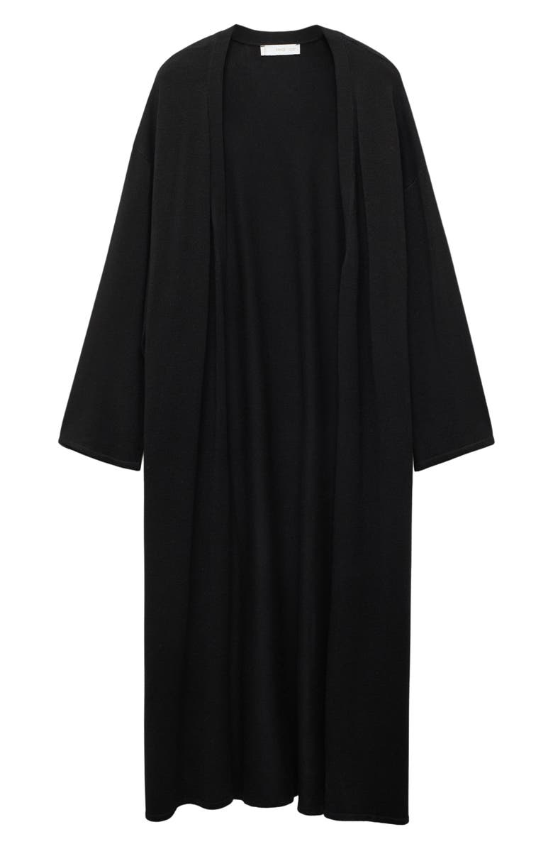 MANGO Fine Knit Open Front Long Cardigan, Alternate, color, 