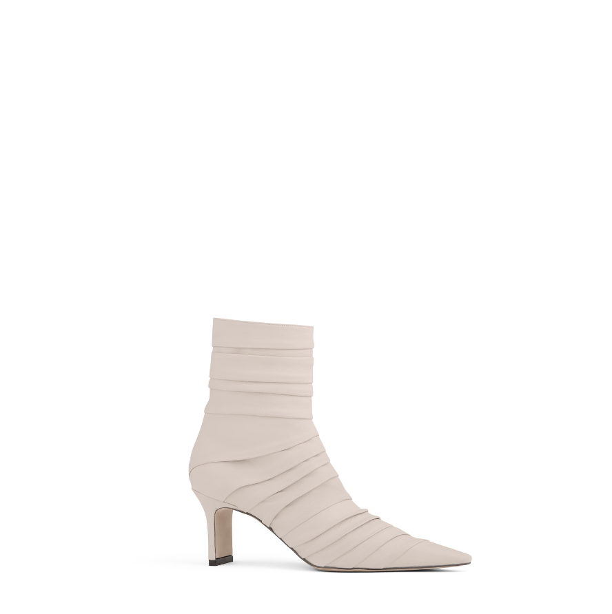 Neil J. Rodgers Plisse Ankle Boot, Alternate, color, Crème Nappa