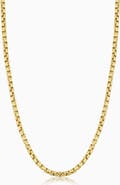 Oradina Men's Round Bodega Box Chain in 14K Gold