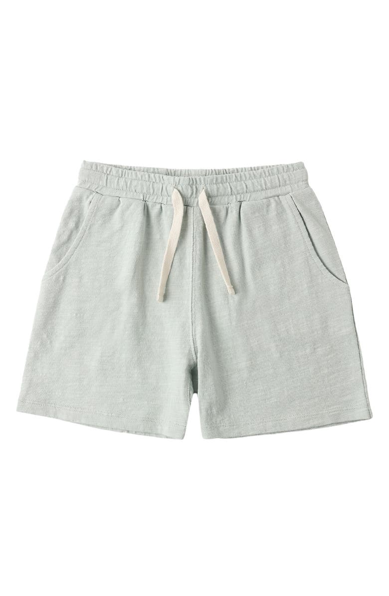 Rylee + Cru Sam Slub Cotton Shorts, Alternate, color, Seafoam