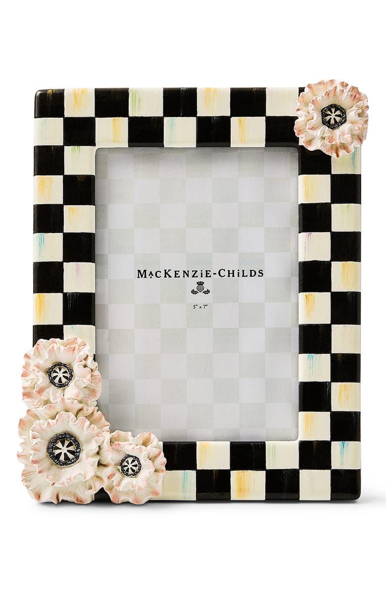 MACKENZIE CHILDS Blush Poppy 5 x 7-Inch Frame, Main, color, Black