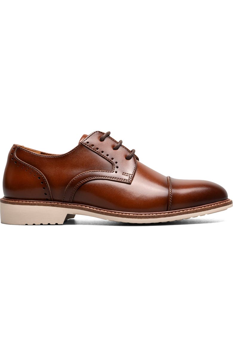Stacy Adams Kids' Wesbridge Cap Toe Derby, Alternate, color, Cognac
