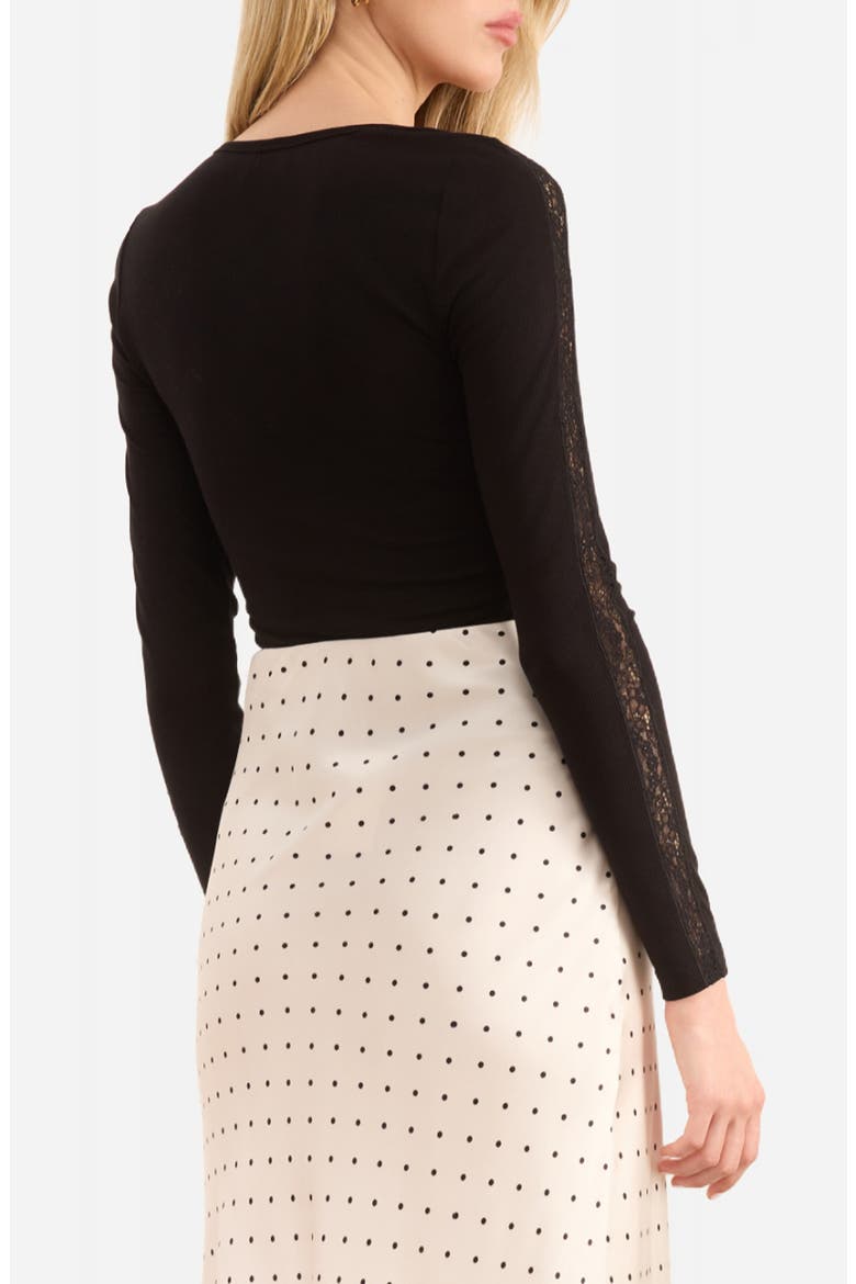 Skyler Rib Knit Top, Alternate, color, BLACK