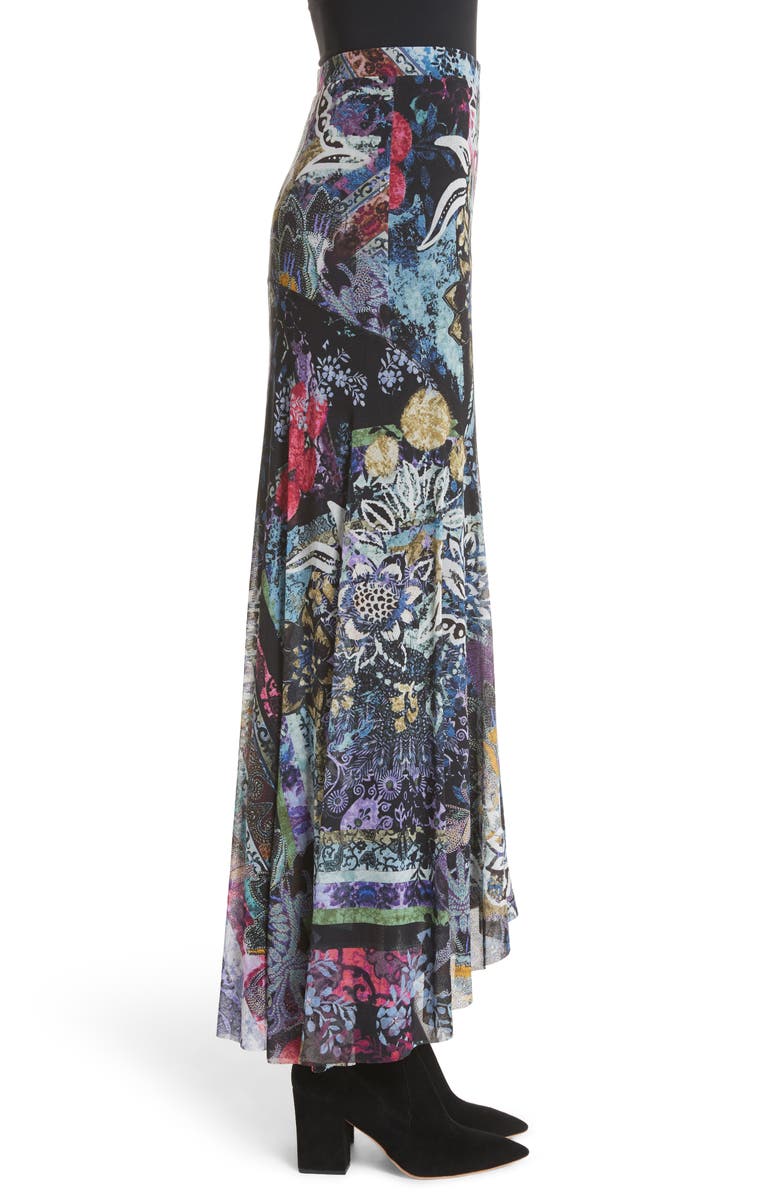 Fuzzi Floral Patchwork Maxi Skirt, Alternate, color,
