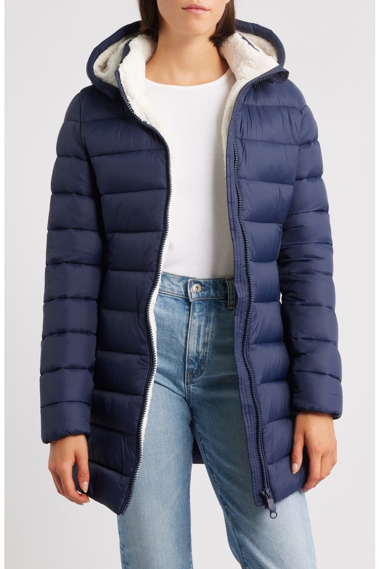 Joanne Quilted Water Repellent Puffer Jacket, Alternate, color, NAVY BLUE
