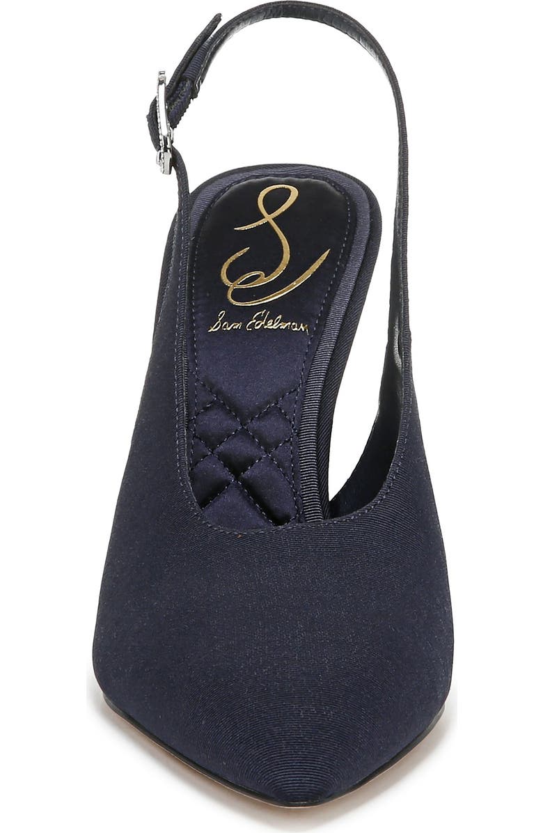 Sam Edelman Alina Slingback Pointed Toe Pump, Alternate, color, Midnight Blue Se