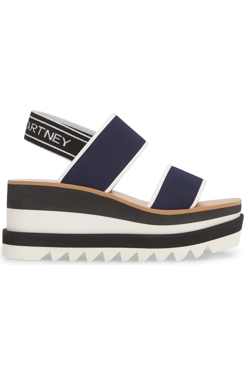 Stella McCartney Platform Wedge Sandal, Alternate, color,