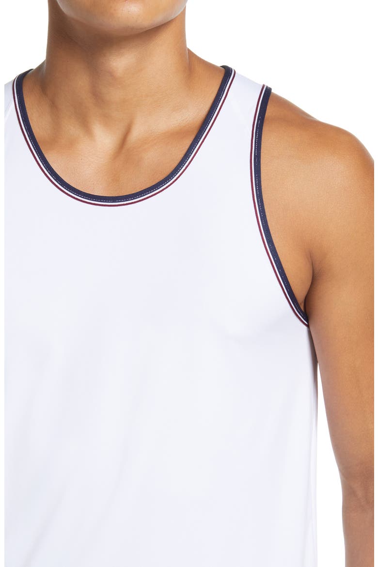 Men's Reign Retro Performance Tank, Alternate, color, BRIGHT WHITE