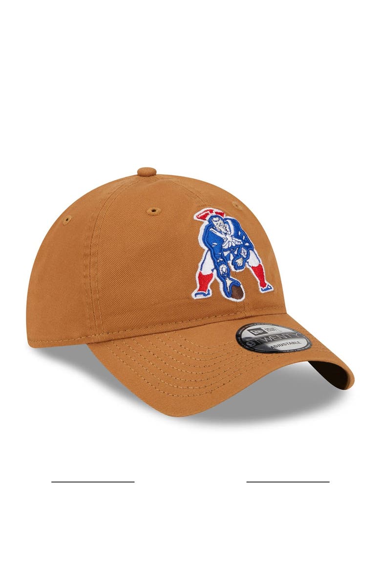 New Era Men's New Era  Brown New England Patriots Throwback Main Core Classic 2.0 9TWENTY Adjustable Hat, Alternate, color, 