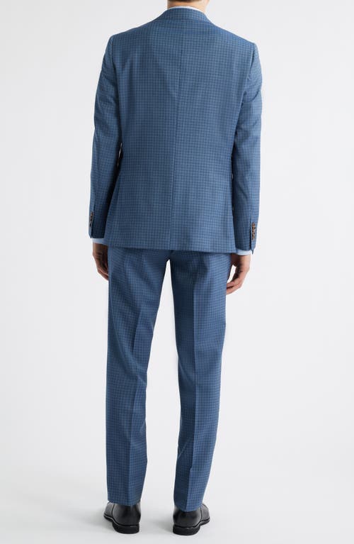 Jack Victor Esprit Box Check Suit In Blue