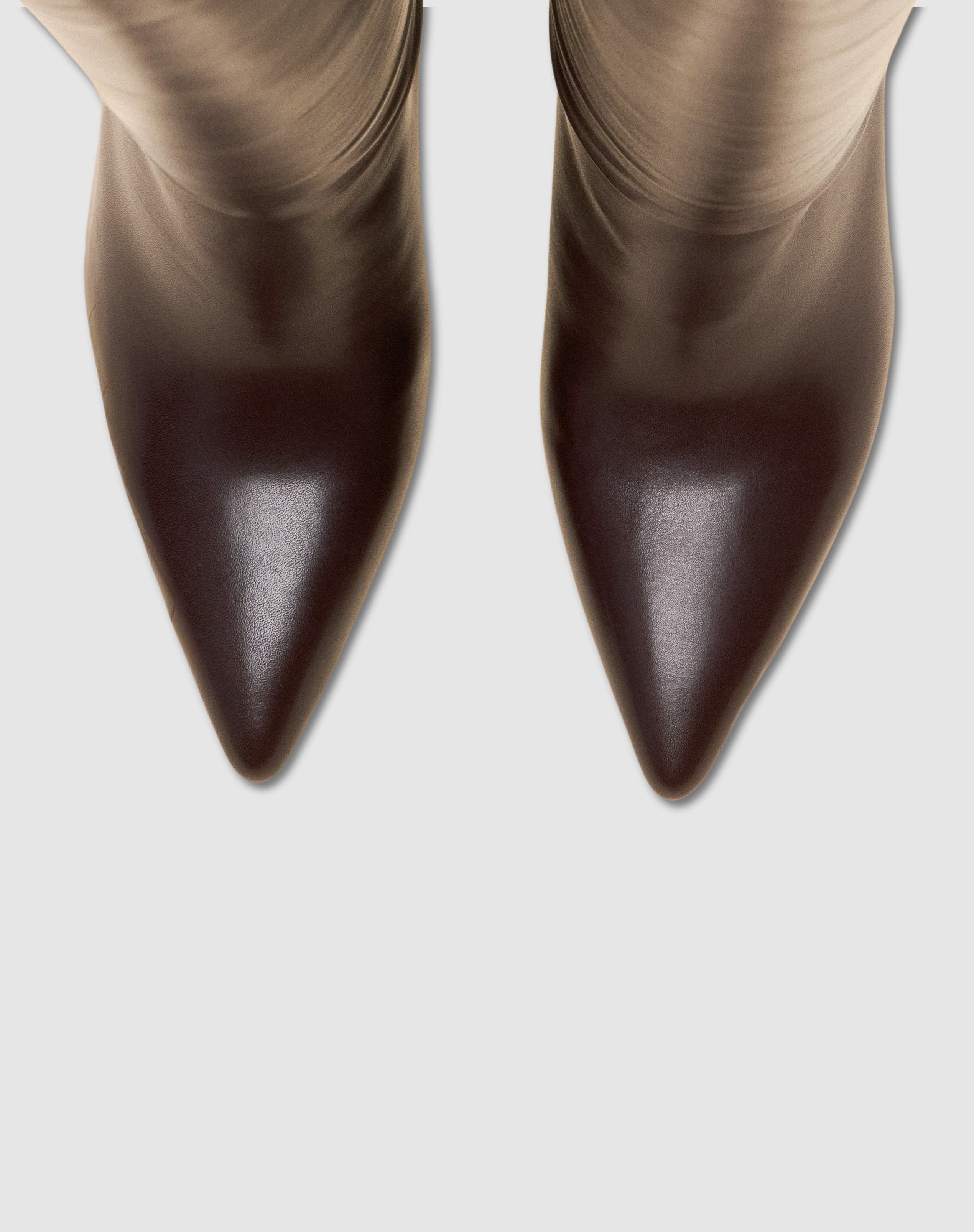 Tracey Wide Heel Long Boots, Alternate, color, CHOCOLATE