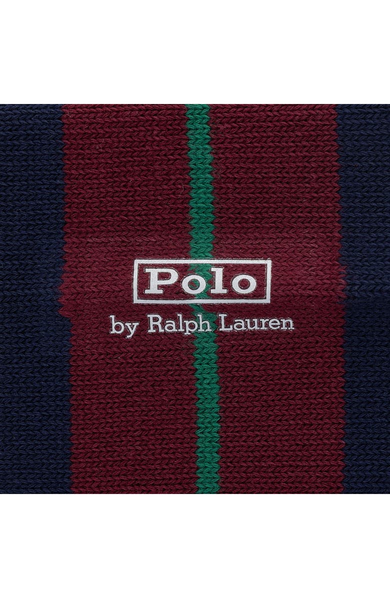 Polo Ralph Lauren Assorted 2 Pack Dog Embroidered Crew Socks, Alternate, color, Wine/ Navy