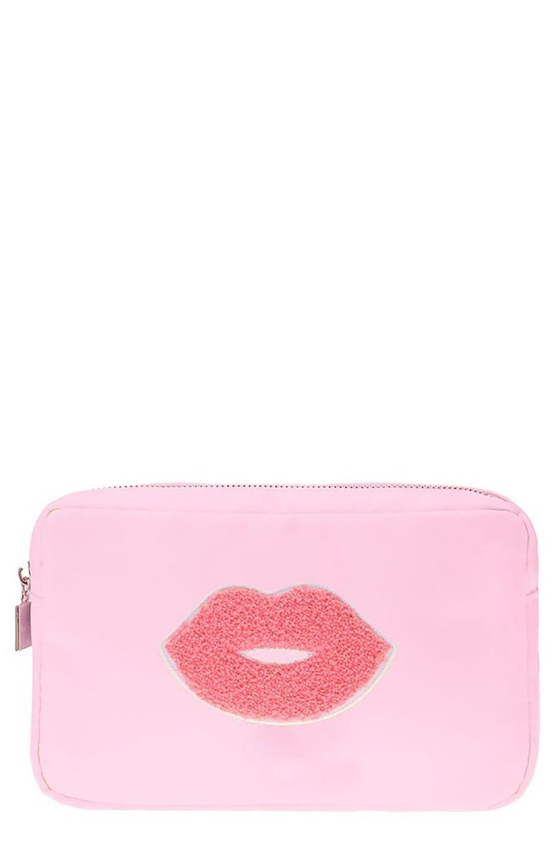 Bloc Bags Medium Kiss Cosmetic Bag, Main, color, Baby Pink