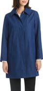 Kate Spade New York back pleat a-line denim coat