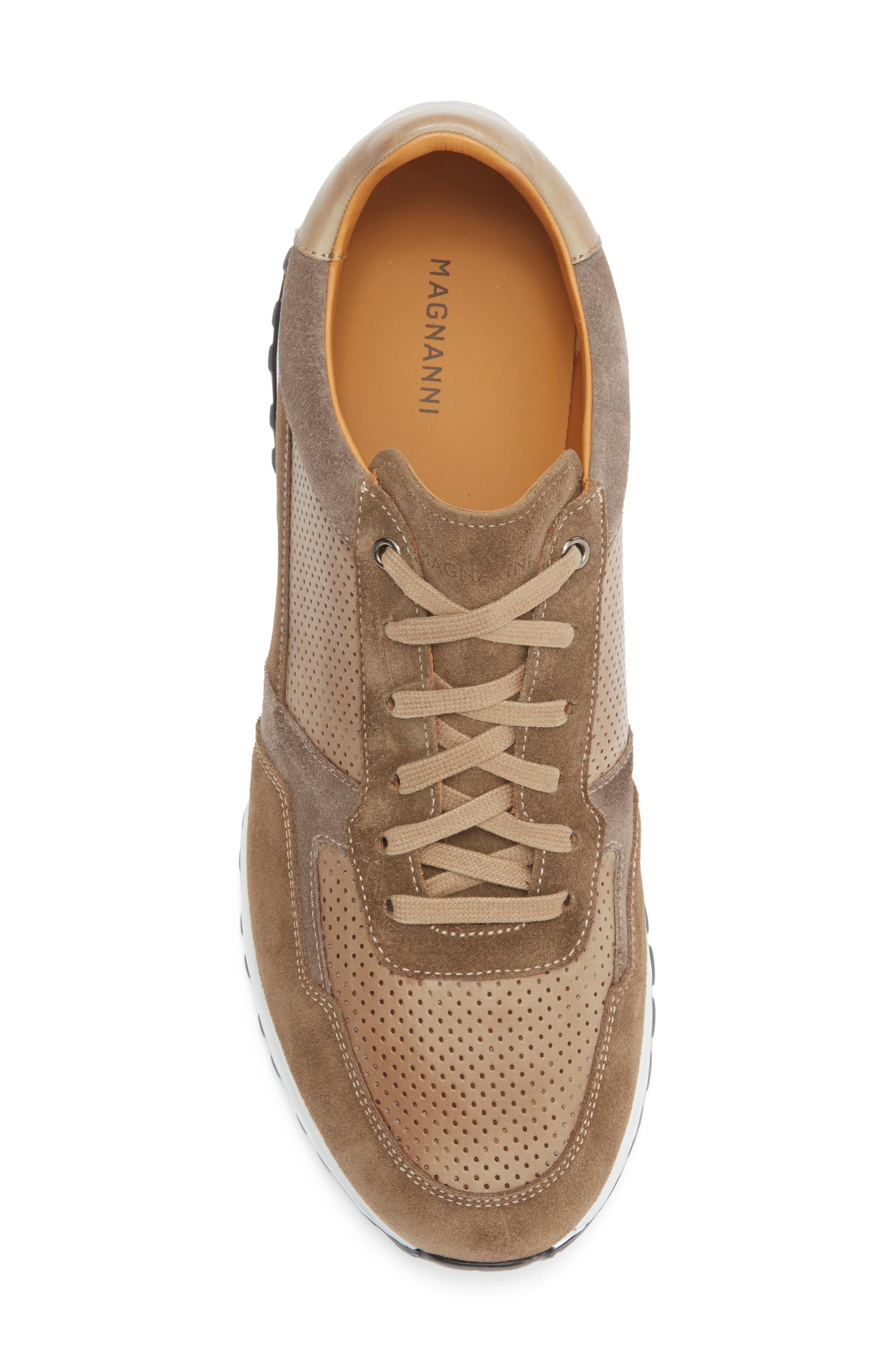 Magnanni Fado Perforated Sneaker, Alternate, color, Torba