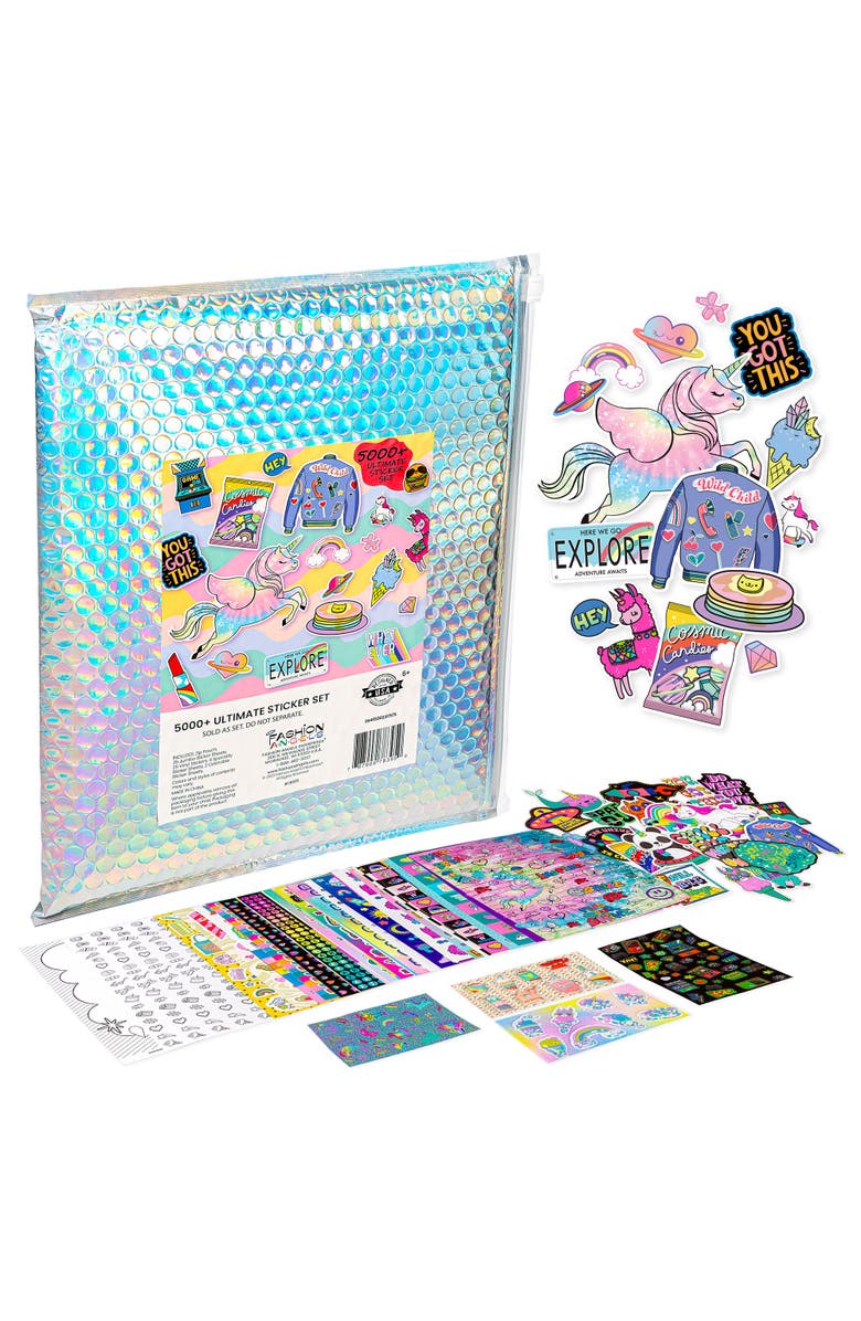 Fashion Angels 5,000+ Ultimate Sticker Set Vinyl, 3D & Puffy Stickers, Main, color, Multicolored