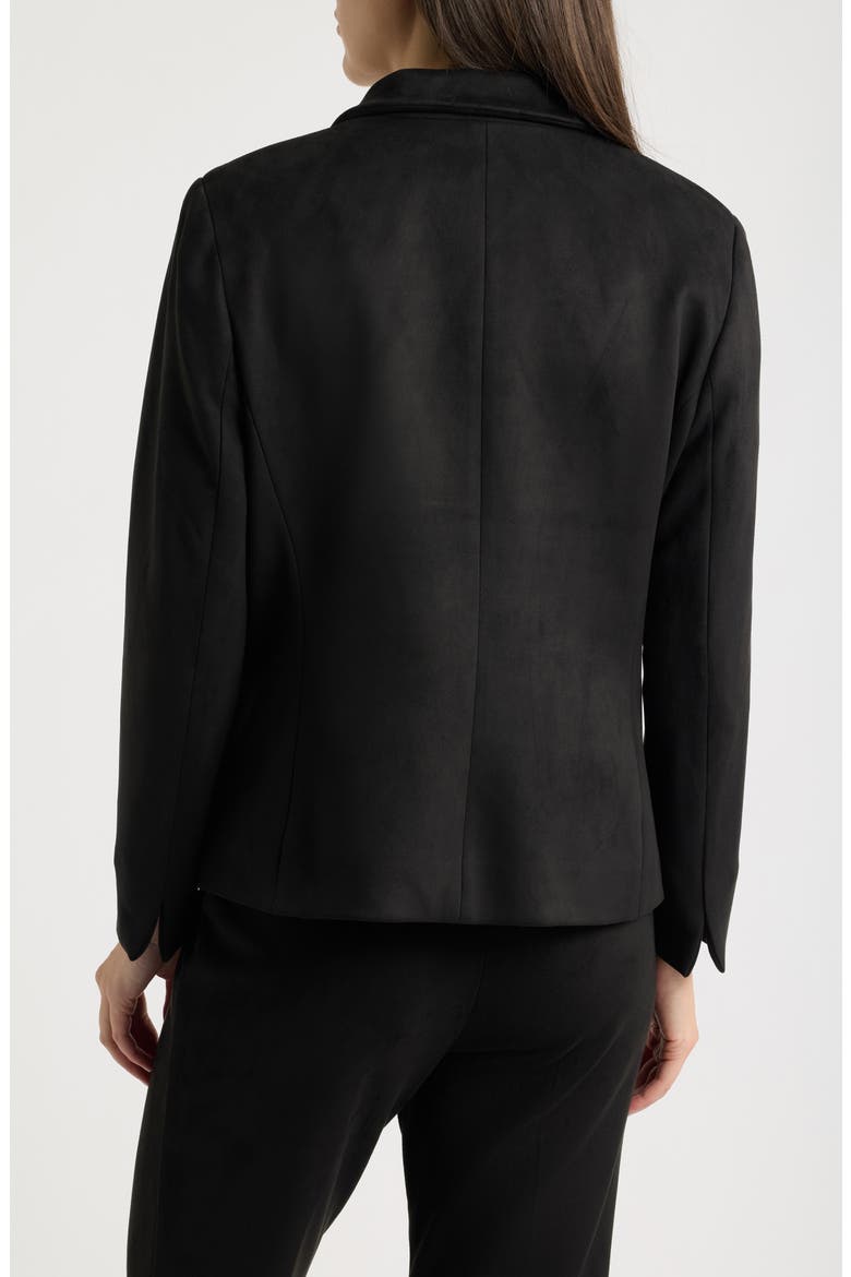 One-Button Faux Suede Jacket, Alternate, color, ANNE BLACK