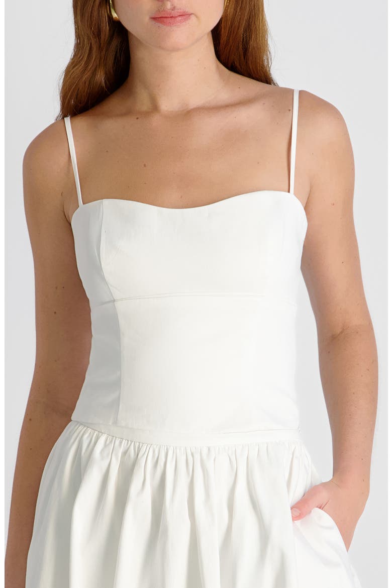 Stretch Cotton Sateen Camisole, Main, color, 10-SUMMER WHITE