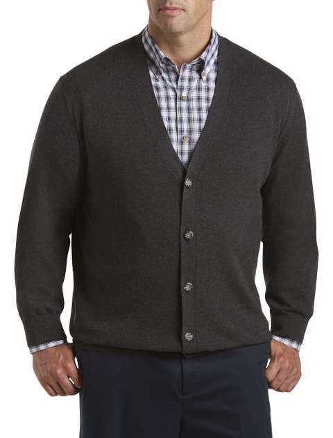 Big & Tall V-Neck Cardigan