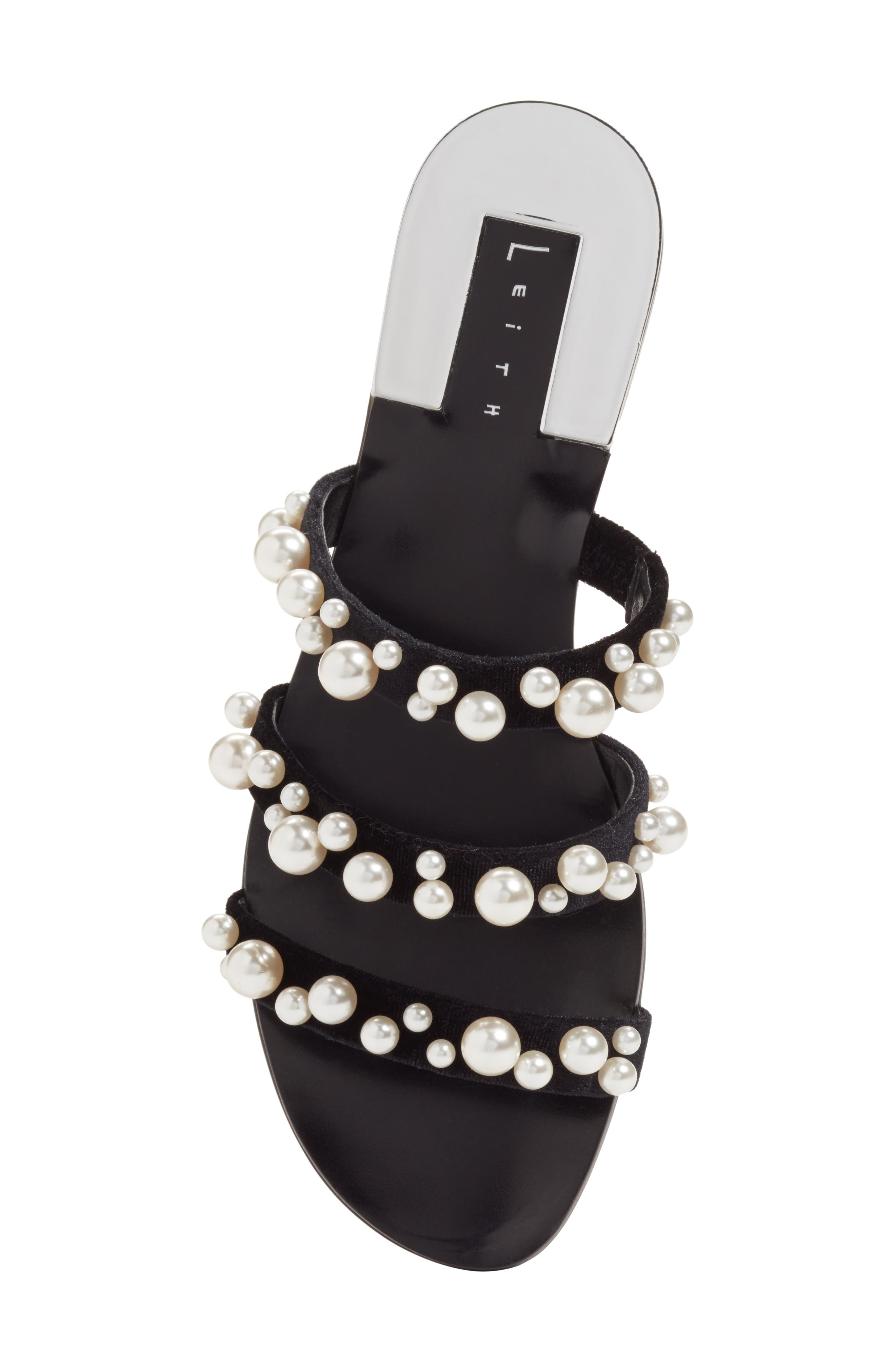 Stunner Embellished Strappy Slide Sandal, Alternate, color, BLACK VELVET