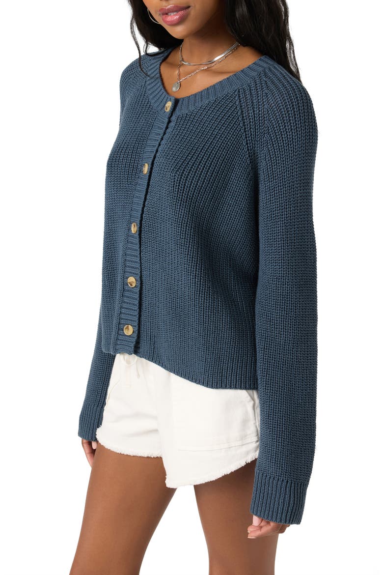 Kerris Cotton Blend Cardigan, Alternate, color, SLATE