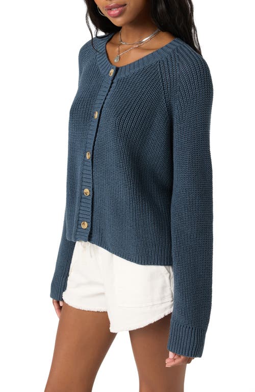 O'neill Kerris Cotton Blend Cardigan In Blue
