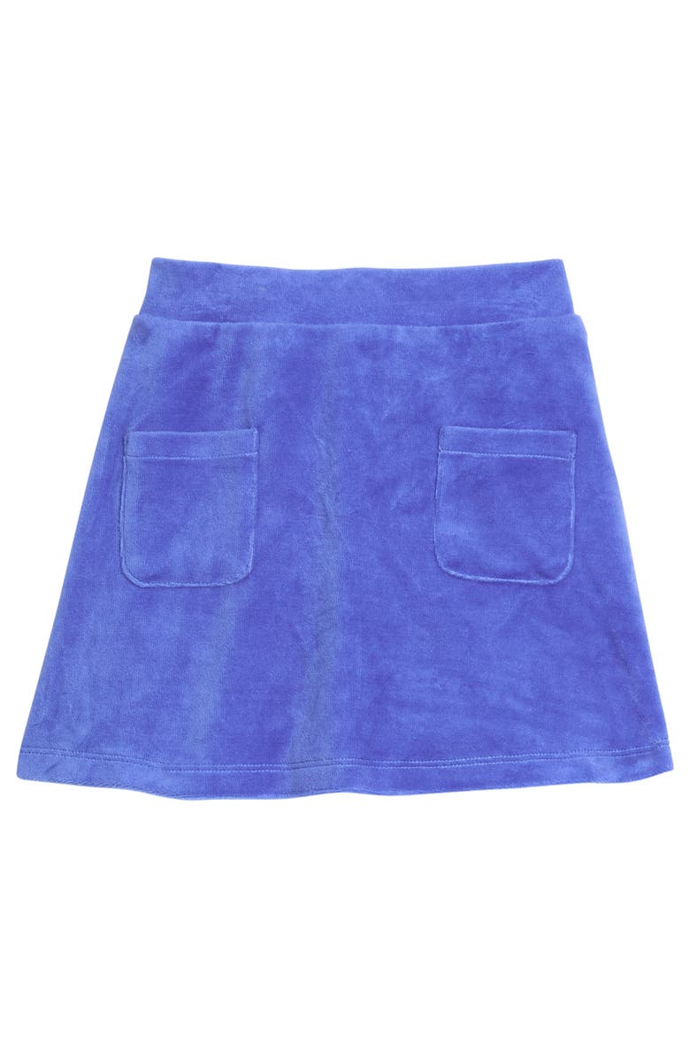 BISBY Kids' Velour Patch Pocket Skort, Main, color, Regent's Blue