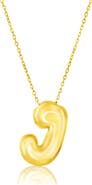 SIMONA Bubble Initial Pendant Necklace