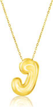 SIMONA Bubble Initial Pendant Necklace
