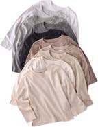 BUTTERBLU London 5-Pack Long Sleeve Organic Cotton T-Shirts