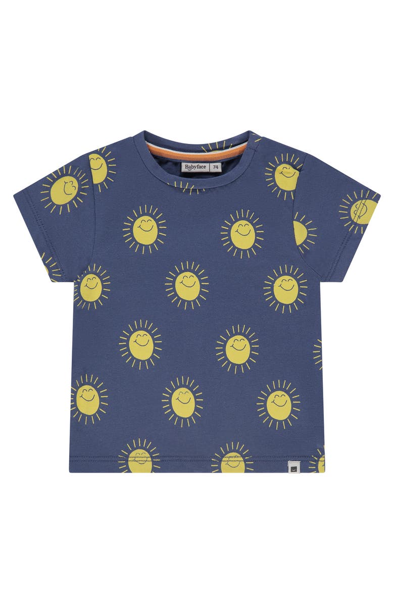 BABYFACE Animated Allover Short Sleeve T-Shirt, Main, color, Sunshine In Blue
