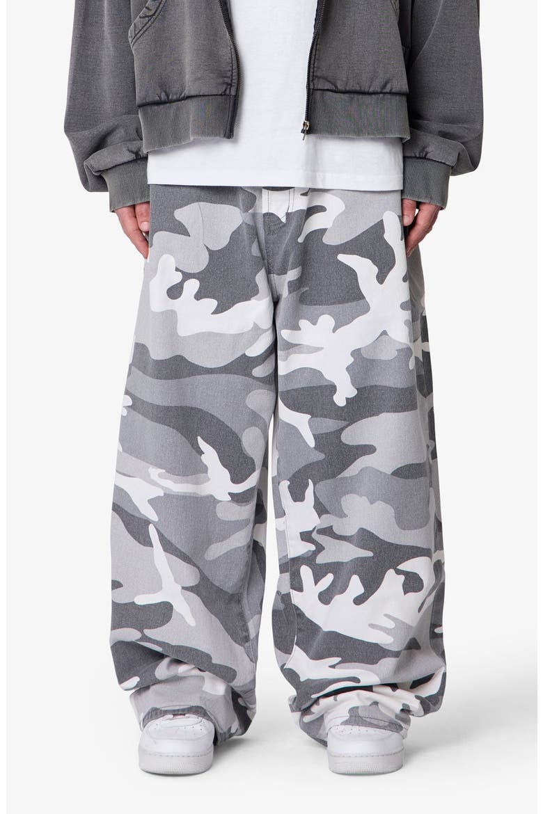 Mega Baggy Jeans, Main, color, SNOW CAMO