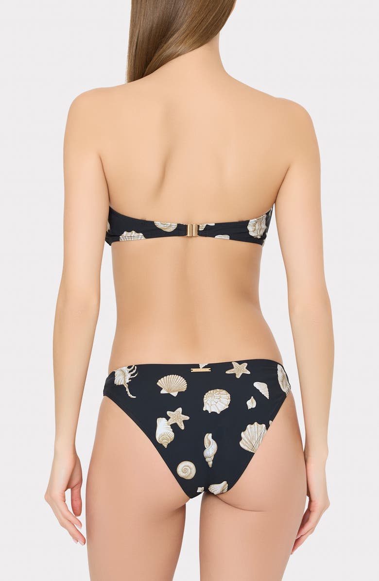 Milly Shell O-Ring Bikini Top, Alternate, color, Black/ White