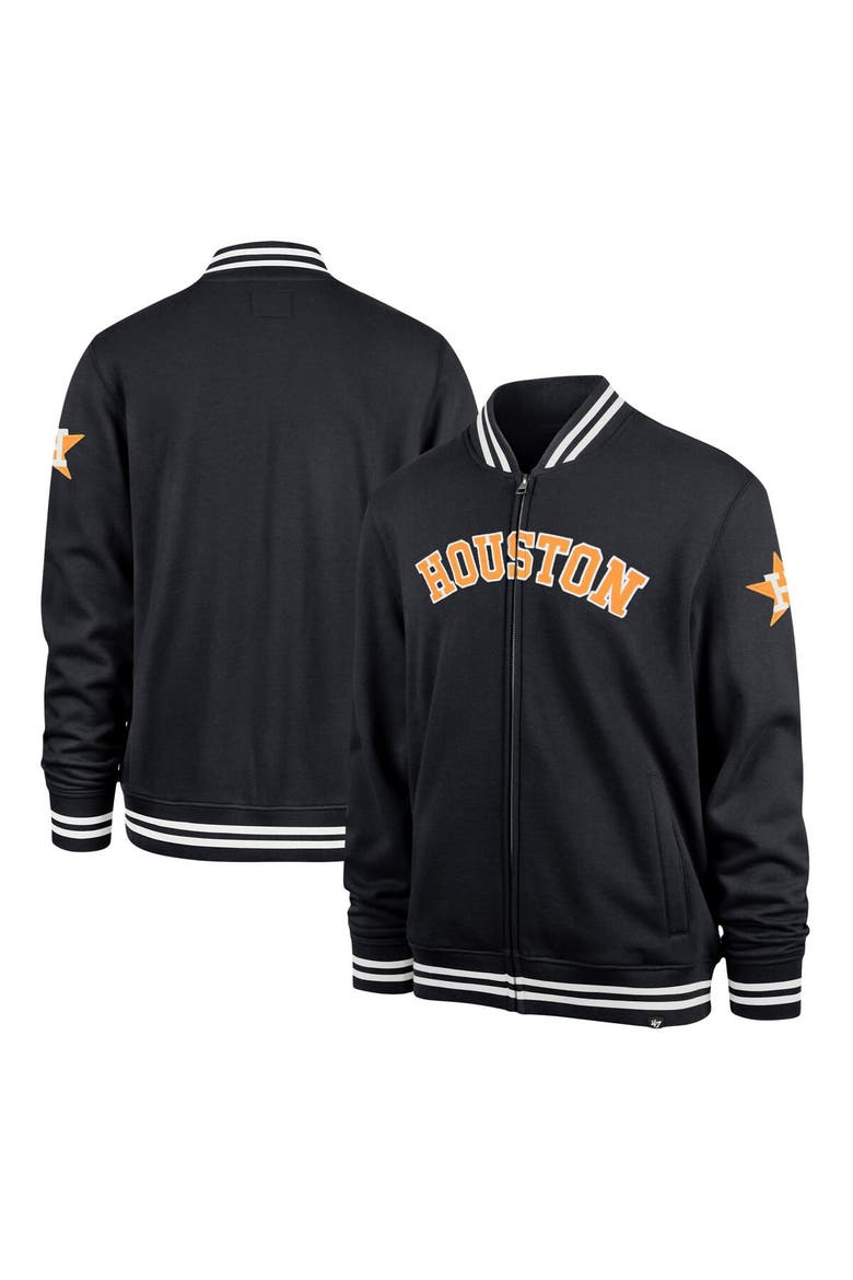 Men's '47 Navy Houston Astros Wax Pack Pro Camden Full-Zip Track Jacket, Main, color, Navy