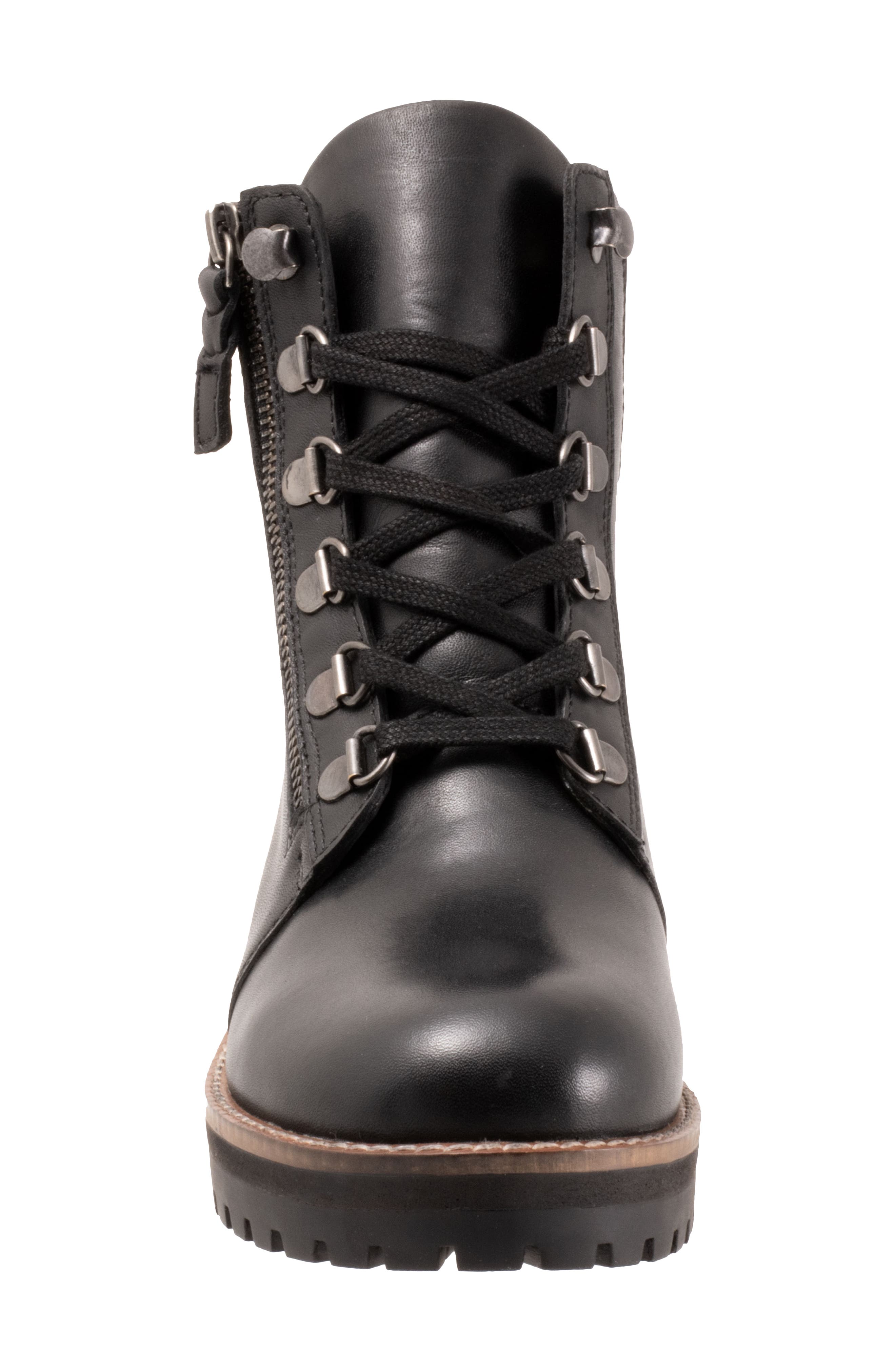 SoftWalk<sup>®</sup> Everett Lace-Up Boot, Alternate, color, Black Leather