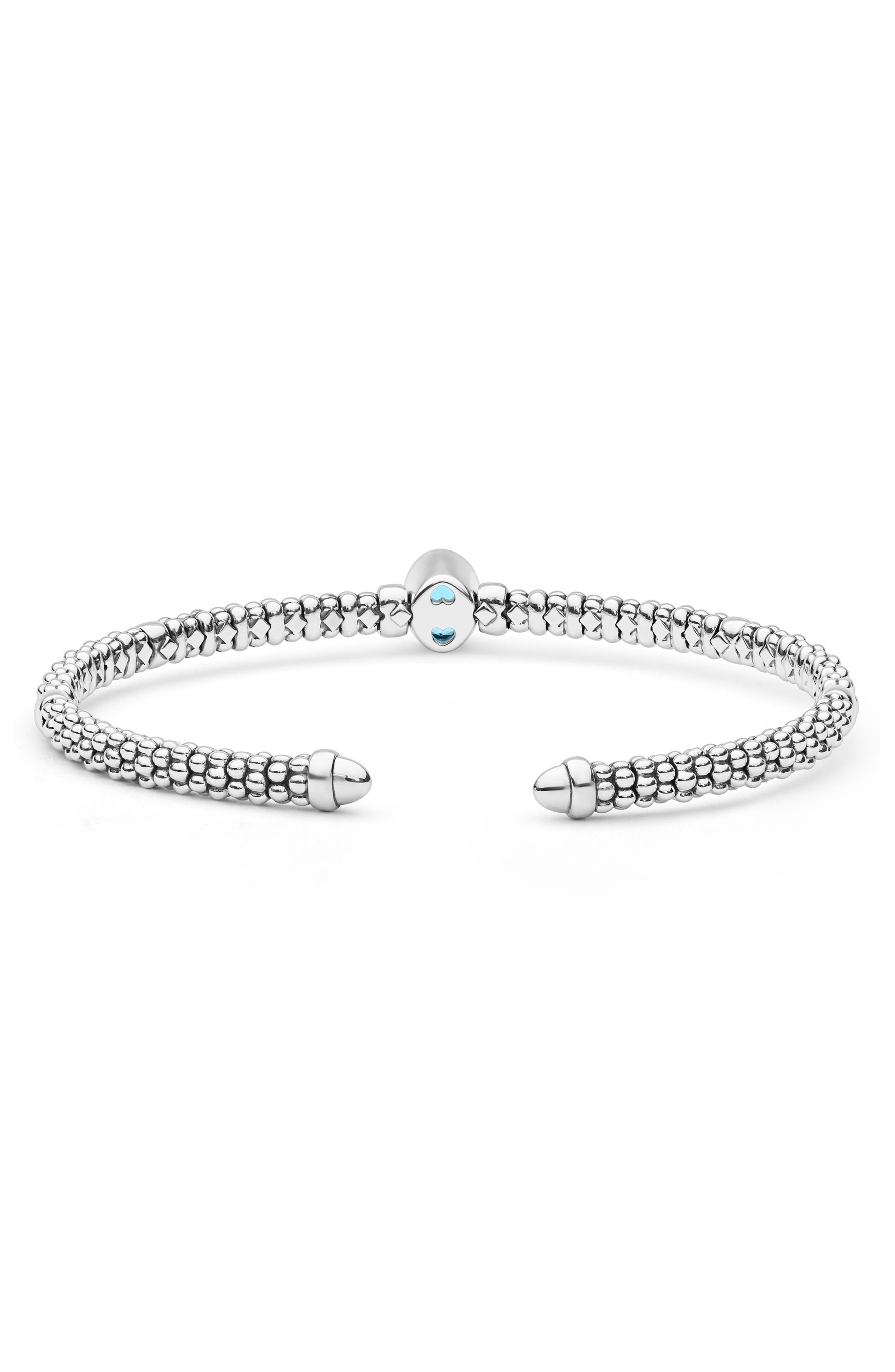 LAGOS Signature Caviar 14k Gold & Blue Topaz Cuff (Women) | Nordstrom