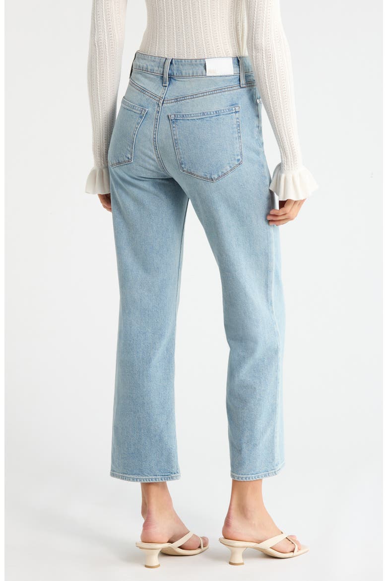 Stevie High Waist Ankle Straight Leg Jeans, Alternate, color, GLIDE
