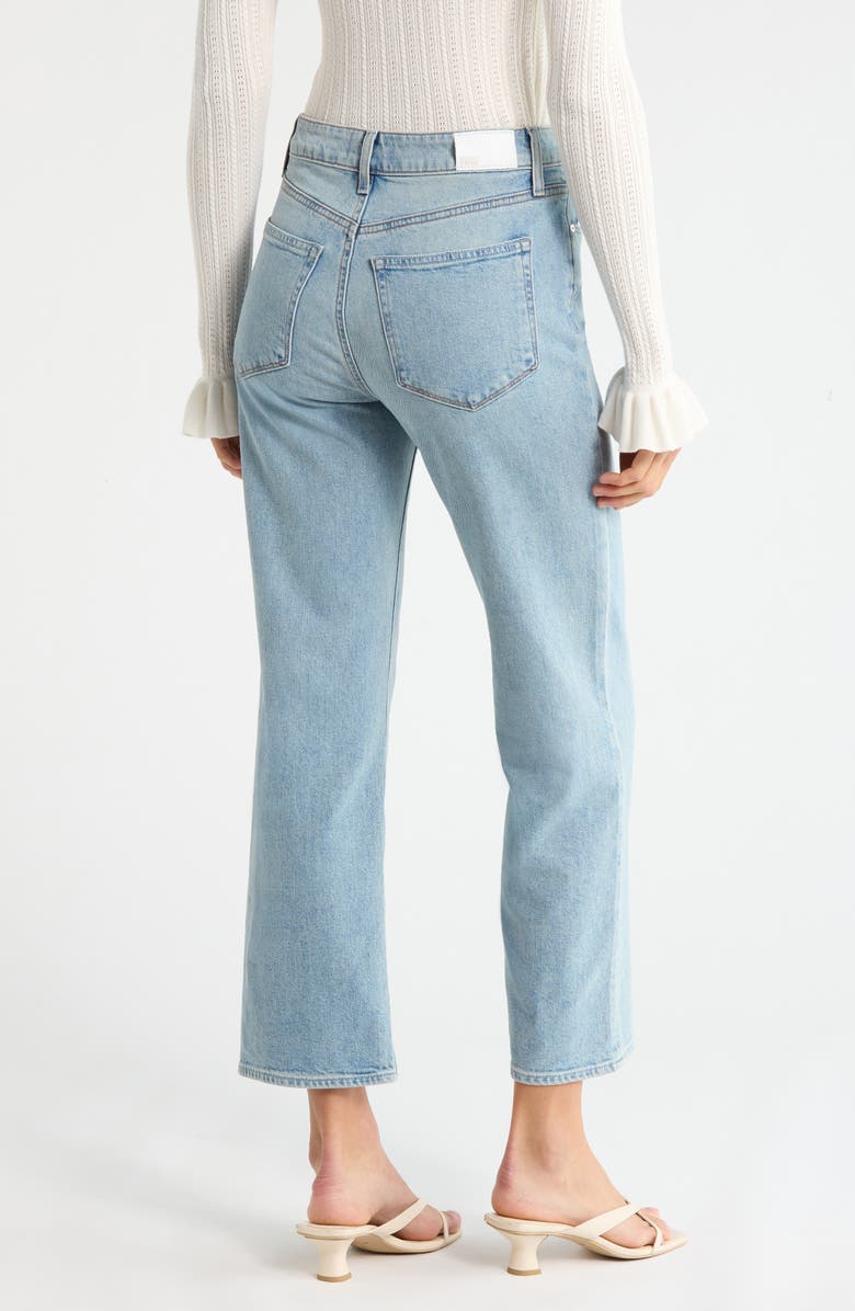 PAIGE Stevie High Waist Ankle Straight Leg Jeans, Alternate, color, Glide