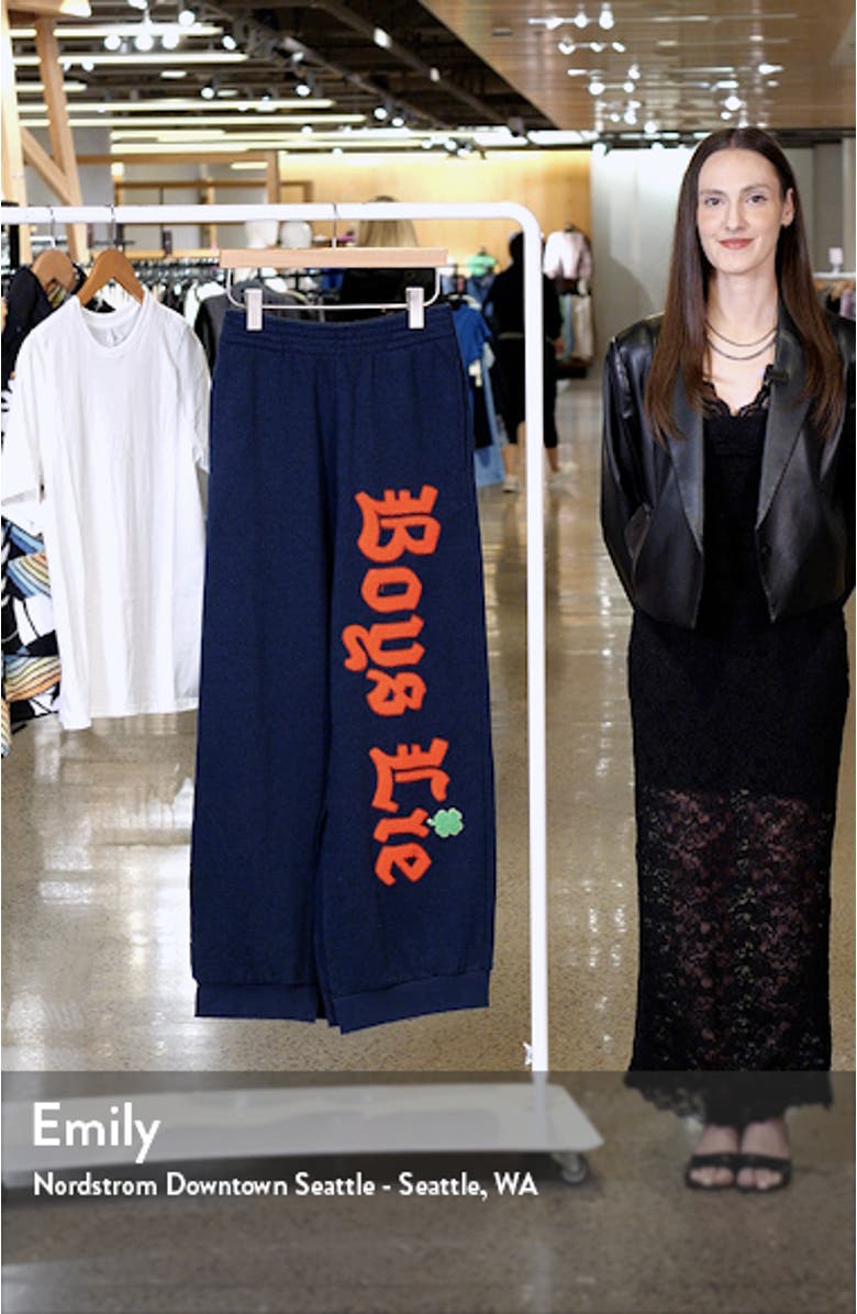 Better Luck Next Time Cotton Blend Sweatpants, sales video thumbnail