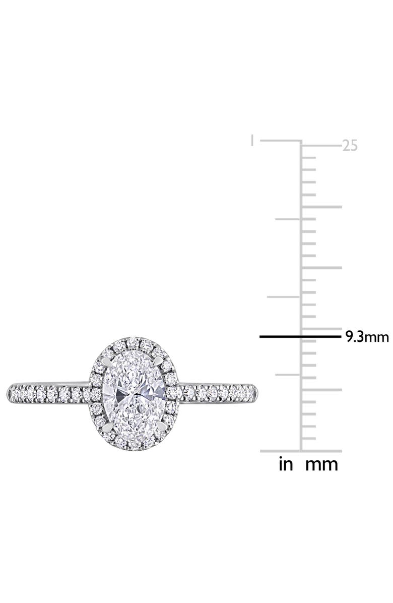 Julianna B. 1 CTW Lab-Grown Diamond Oval Halo Ring 14k, Alternate, color, White Gold