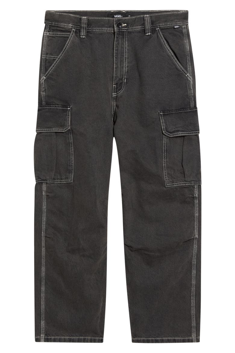 Para Baggy Cargo Jeans, Main, color, WASHED BLACK