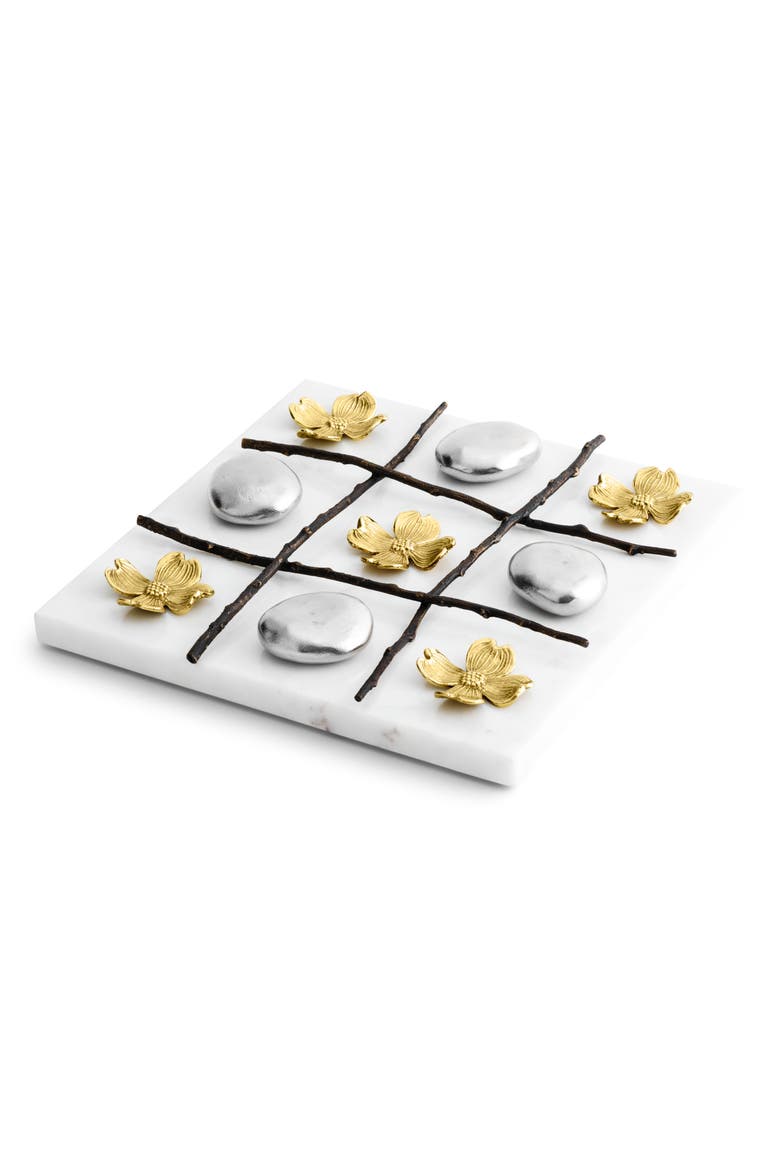 Dogwood Tic-Tac-Toe Set, Alternate, color, WHITE/ GOLD/ SILVER