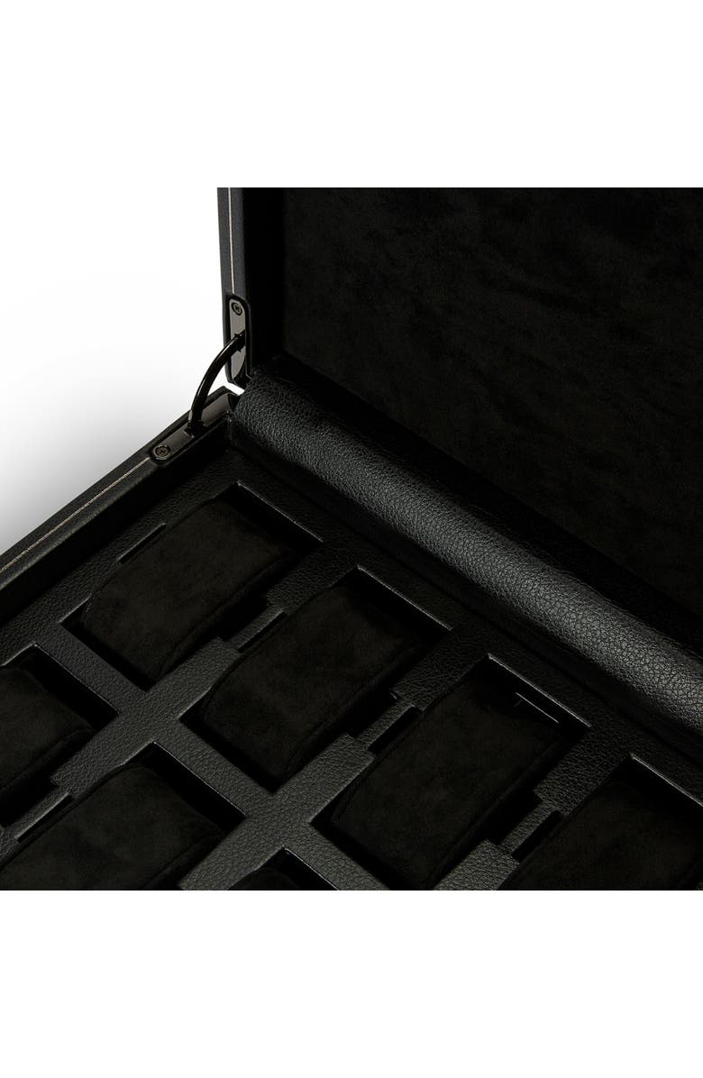 WOLF British Racing 10 Piece Watch Box with Drawer, Alternate, color, Black