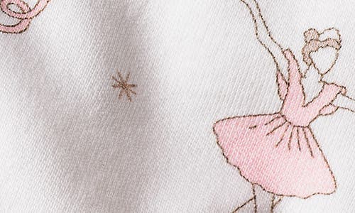 Petite Plume Sugar Plum Fairy Fitted One-piece Pima Cotton Pajamas In White