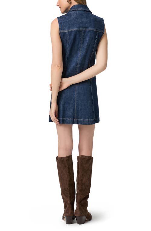 Paige Andria Sleeveless Denim Minidress In Blue