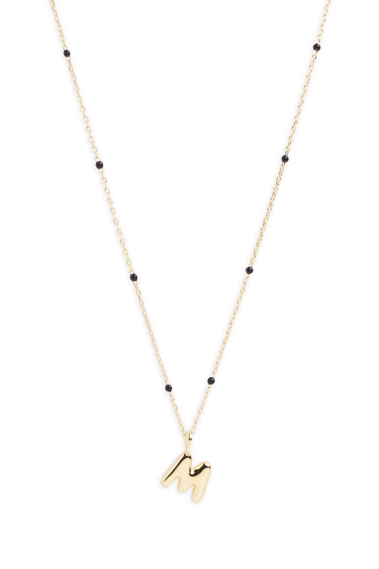 Initial Pendant Necklace, Main, color, GOLD M